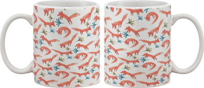 

Artifa Cute Animal Pattern Porcelain, Ceramic Mug(350 ml), Multicolor