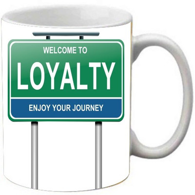 

Maison N Mode Welcome To Loyalty Coffee Ceramic Mug(330 ml), Multicolor