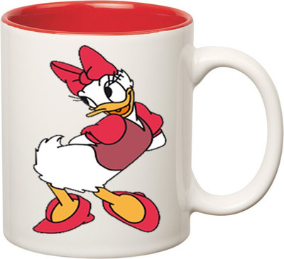 

Huppme Disney Inner Red Ceramic Mug(350 ml), Red;white