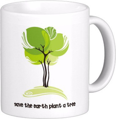 

Exoctic Silver Save The Earth E028 Ceramic Mug(300 ml), Multicolor