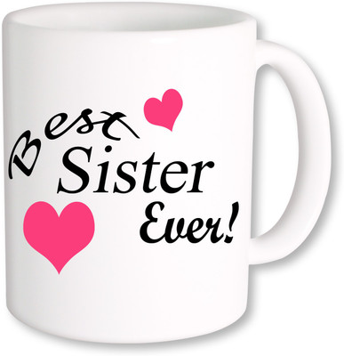 

PhotogiftsIndia Best sis Ever Ceramic Mug(325 ml), Multicolor