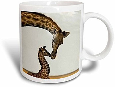 

3dRose Giraffe Mama and Baby Ceramic, 11-Ounce Ceramic Mug(60 ml), Multicolor