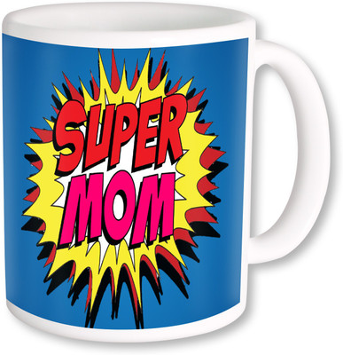 

PhotogiftsIndia super mom Ceramic Mug(325 ml), Multicolor
