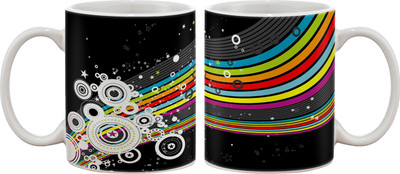 

Artifa Colourful Stripes Porcelain, Ceramic Mug(350 ml), Multicolor