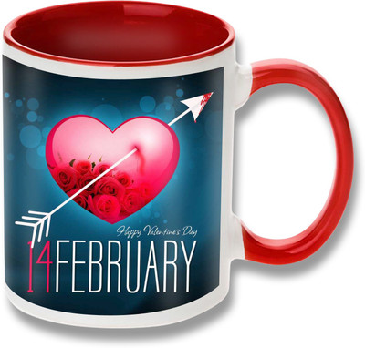 

Heyworlds happy valentine day gifts 0061 Ceramic Mug(325 ml), Multicolor