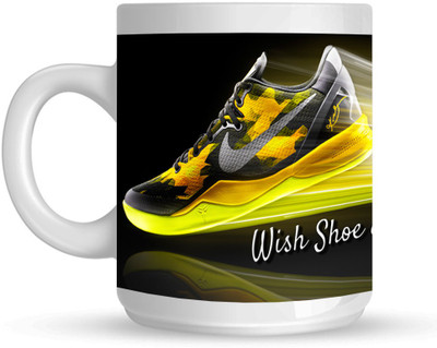 

HuppmeGift Wish Shoe A Happy Birthday White Ceramic Mug(350 ml)