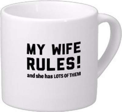 

Exoctic Silver N They Lived Happily Ever After C014 Ceramic Mug(300 ml), Black;white