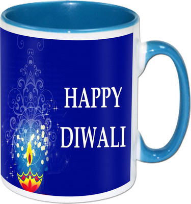

Heyworlds happy diwali gifts 59 Ceramic Mug(325 ml), Multicolor
