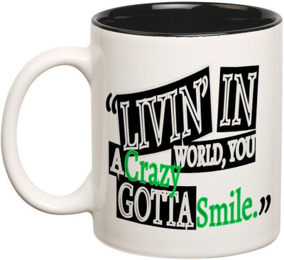 

Prithish Crazy World, Gotta Smile Double Color Ceramic Mug(330 ml), Multicolor