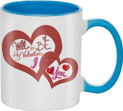 

SKY TRENDS Beautiful Special and Best Happy Valentine Gifts for Boyfriend Girlfriend Fiance Wife Husband Friends Birthday Anniversary076 Ceramic Mug(325 ml), Blue