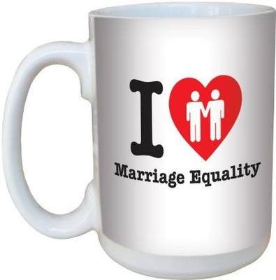 

Tree-Free Greetings Greetings Marriage Equality-Men Ceramic with Full-Sized Handle, 15-Ounce Ceramic Mug(60 ml), Multicolor