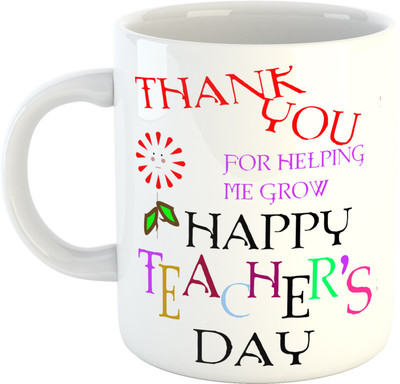 

Deeher Gifts Happy Teachers Day Gift - design 9 Ceramic Mug(350 ml), Multicolor