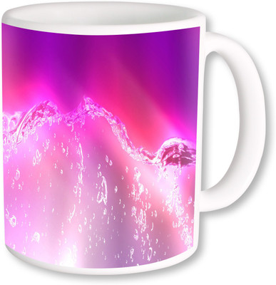 

Heyworlds gifts for pink water design Ceramic Mug(325 ml), Multicolor