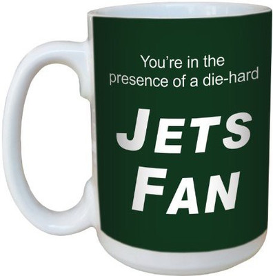 

Tree-Free Greetings Greetings lm44129 Jets Football Fan Ceramic with Full-Sized Handle, 15-Ounce Ceramic Mug(60 ml), Multicolor