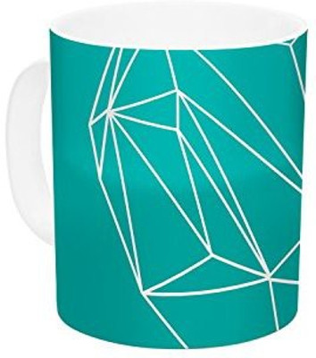 

Kess InHouse InHouse Mareike Boehmer Heart Graphic Turquoise Teal Abstract Ceramic Coffee, 11 oz, Multicolor Ceramic Mug(60 ml)