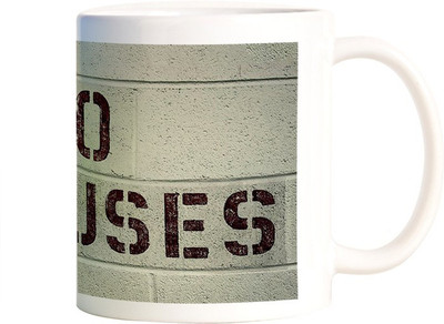 

Rangeele Inkers No Excuses Ceramic Mug(300 ml), Multicolor