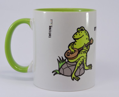 

TATWAA THE ELEMENTS Frog Friday Ceramic Mug(200 ml), Green;white