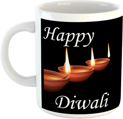 

Deeher Gifts Happy Diwali Design9 Ceramic Mug(330 ml), Multicolor