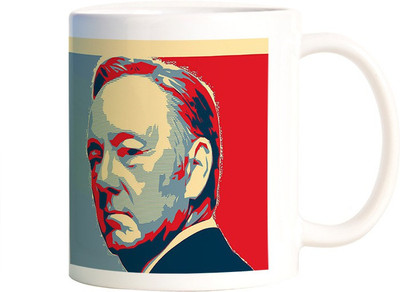 

Rangeele Inkers House Of Cards Power Ceramic Mug(300 ml), Multicolor