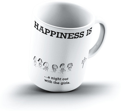 

Ucard Happiness Is1642 Bone China, Ceramic, Porcelain Mug(325 ml)