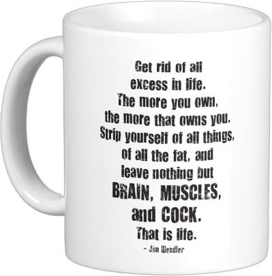 

Exoctic Silver MUG140 Ceramic Mug(250 ml), White