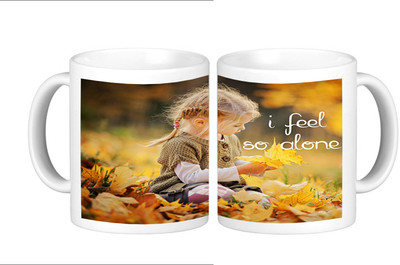 

Shopmillions I Feel Alone Ceramic Mug(300 ml), Multicolor
