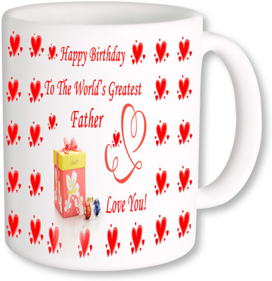 

PhotogiftsIndia Worlds Greatest Father Coffee Ceramic Mug(350 ml), Multicolor