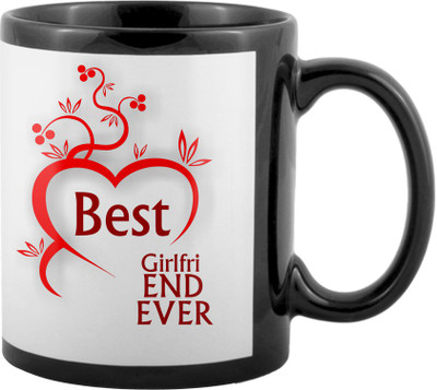 

SKY TRENDS World's Best Gifts For Valentine Girlfriend Boyfriend Friend Husband Wife Anniversary & Birthday Design Code 138 Ceramic Mug(325 ml), Black