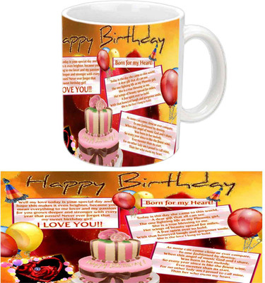 

Raj Laxmi lovers qoutes lovers b'day white mug Ceramic Mug(350 ml)