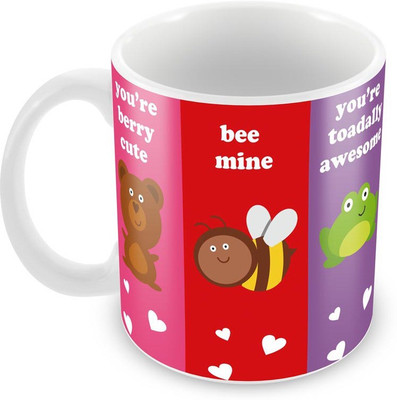 

Tuelip Beautiful Printed Love Bookmarks Word For Tea And Coffee Ceramic Mug(350 ml), Multicolor