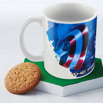 

Posterboy Assemble- The first avenger Officially Licensed Ceramic Mug(350 ml), Multicolor