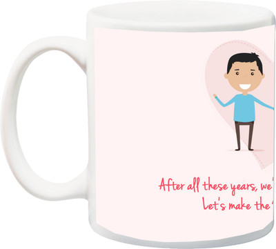 

ME&YOU Gift for After all there years we re still so happy together let's make the new year bright printed Ceramic Mug(325 ml), Multicolor