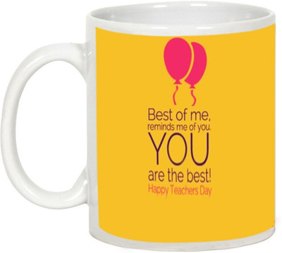 

AllUPrints All The Best On Teacher's Day Ceramic Mug(325 ml), White