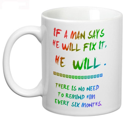 

Prithish Funny Quote Ceramic Mug(330 ml), Multicolor
