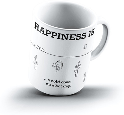 

Ucard Happiness Is2038 Bone China, Ceramic, Porcelain Mug(325 ml)