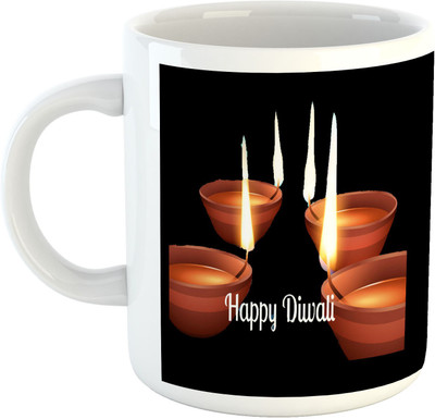 

Deeher Gifts Happy Diwali Design6 Ceramic Mug(330 ml), Multicolor