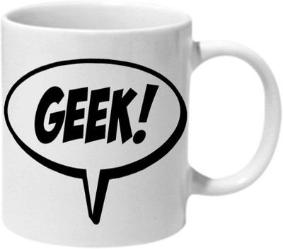 

Mooch Wale Geek Bubble Ceramic Mug(325 ml), Multicolor