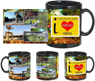 

Snapgalaxy I Love Chandigarh in Black Ceramic Mug(320 ml), Multicolor