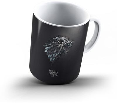 

Ucard Winter Is Coming Game Of Thrones862 Bone China, Ceramic, Porcelain Mug(325 ml), Multicolor