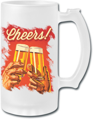 53% OFF on Printland Cheers To Glass Mug(500 ml)
