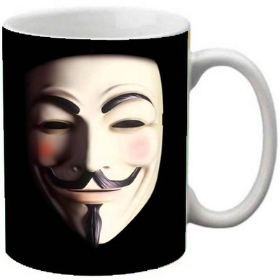 

Maison N Mode Face Coffee Ceramic Mug(330 ml), Multicolor