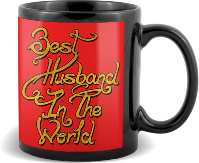 

SKY TRENDS Best Husband In The Worlds Black Coffee Valetine's Ceramic Mug(320 ml)