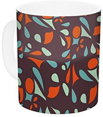 

Kess InHouse InHouse Miranda Mol Retro Tile Ceramic Coffee, 11 oz, Multicolor Ceramic Mug(60 ml)