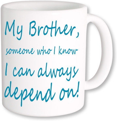 

PhotogiftsIndia My Brother Ceramic Mug(325 ml), Multicolor