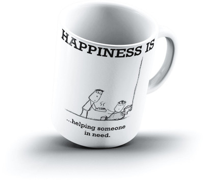 

Ucard Happiness Is1189 Bone China, Ceramic, Porcelain Mug(325 ml)
