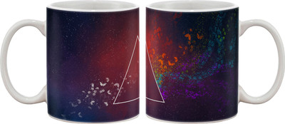 

Artifa Triangle In Cloud Of Colours Porcelain, Ceramic Mug(350 ml), Multicolor