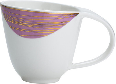 

Goldleaff Purple Wave Coffee Porcelain Mug(120 ml, Pack of 6)