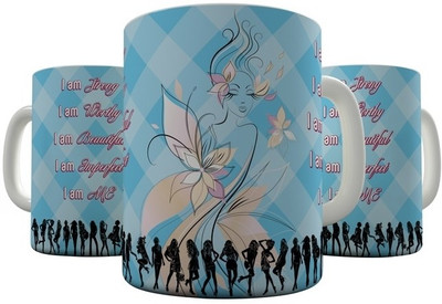 

Shaildha WD05 Ceramic Mug(350 ml), Multicolor