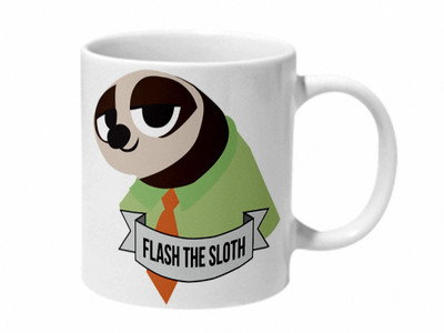 

Mooch Wale Zootopia Flash The Slotrh Ceramic Mug(325 ml), Multicolor