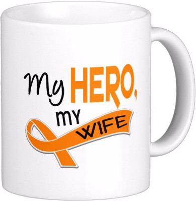 

Exoctic Silver Ribbon Awareness Series C001 Ceramic Mug(300 ml), Black;orange;white